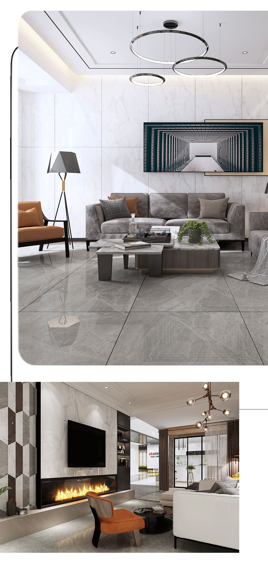 粉色视频网站APP入口免费900x1800mm陶瓷大板卡拉卡塔白装修效果图