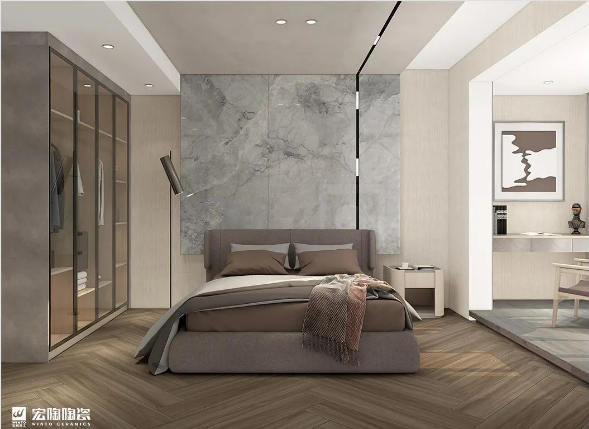 粉色视频网站APP入口免费质感砖卧室装修效果图